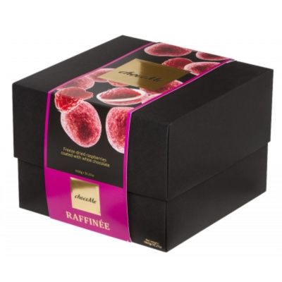 Конфеты Raffinee ChocoMe RF106, Белый шоколад. Сублимированная малина в белом шоколаде и тертой малиной, 120 г