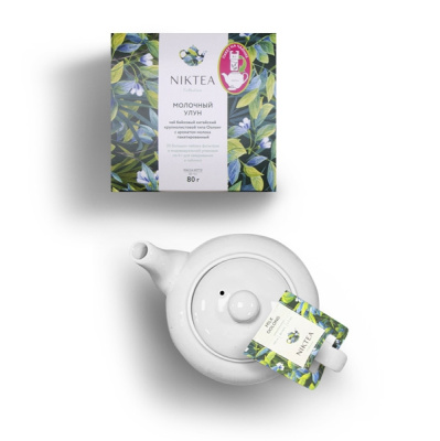 Чай зеленый Niktea Milk Oolong (Молочный Улун), саше на чайник 20x4 гр.
