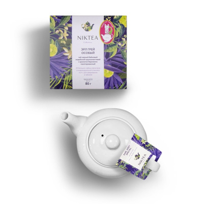 Чай чёрный Niktea Earl Grey Special (Эрл Грей Особый), саше на чайник 20x4 гр.