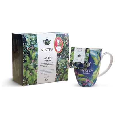 Чай чёрный Niktea Mountain Thyme (Горный Чабрец), саше на чайник 20x4 гр.